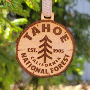 Tahoe National Park Wood Ornament 3" Christmas Ornaments California Baltic Birch