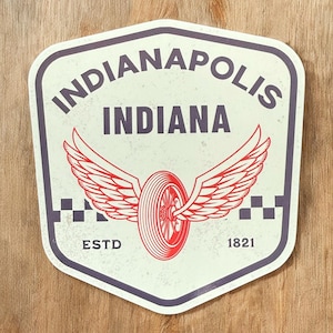 Indianapolis Indiana Sticker Decal Indy Racing Vacation Travel Souvenir Gift