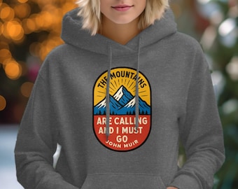 The Mountains Are Calling And I Must Go John Muir T-Shirt, Outdoor Adventure, Hiking Tee, Nature Lover Gift, Graphic Tee, Unisex Shirt
