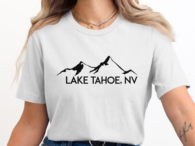 Lake Tahoe NV T-Shirt, Mountain Graphic Tee, Nature Lover's Shirt, Adventure Apparel, Outdoor Enthusiast Gift, Travel Souvenir, Hiking Shirt image 2