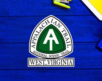 Appalachian Trail West Virginia Hiking Sticker Calcomanía 3"