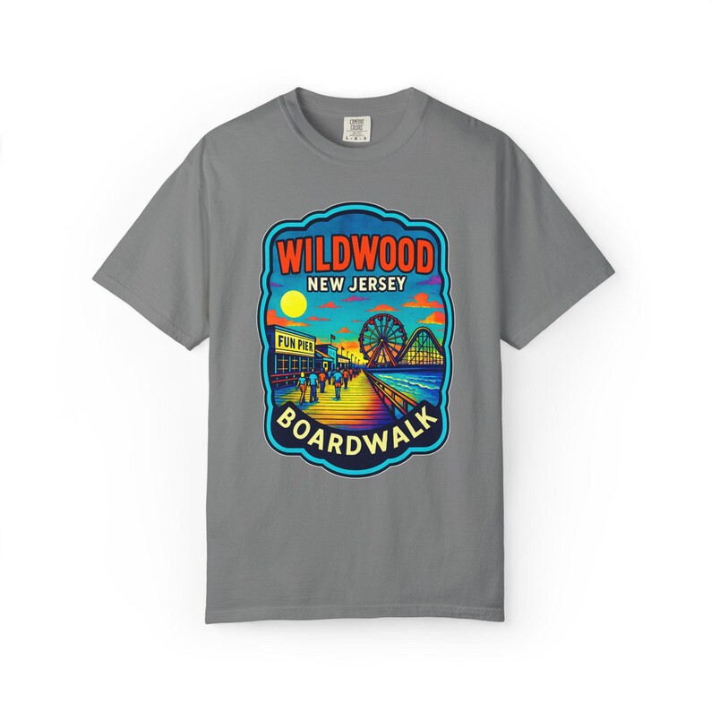 T-shirt Wildwood Boardwalk, T-shirt Summer Beach Vibes, T-shirt rétro unisexe, cadeau Jersey Shore, vêtements amusants pour les vacances image 4