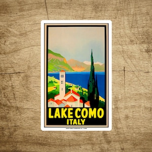 Lake Como Italy Decal Sticker 3.75&quot; x 2.5&quot; Lago Di Como Vinyl