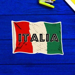 Italia Flag Italy Italian Rome Venice Florence Sticker 4&quot;