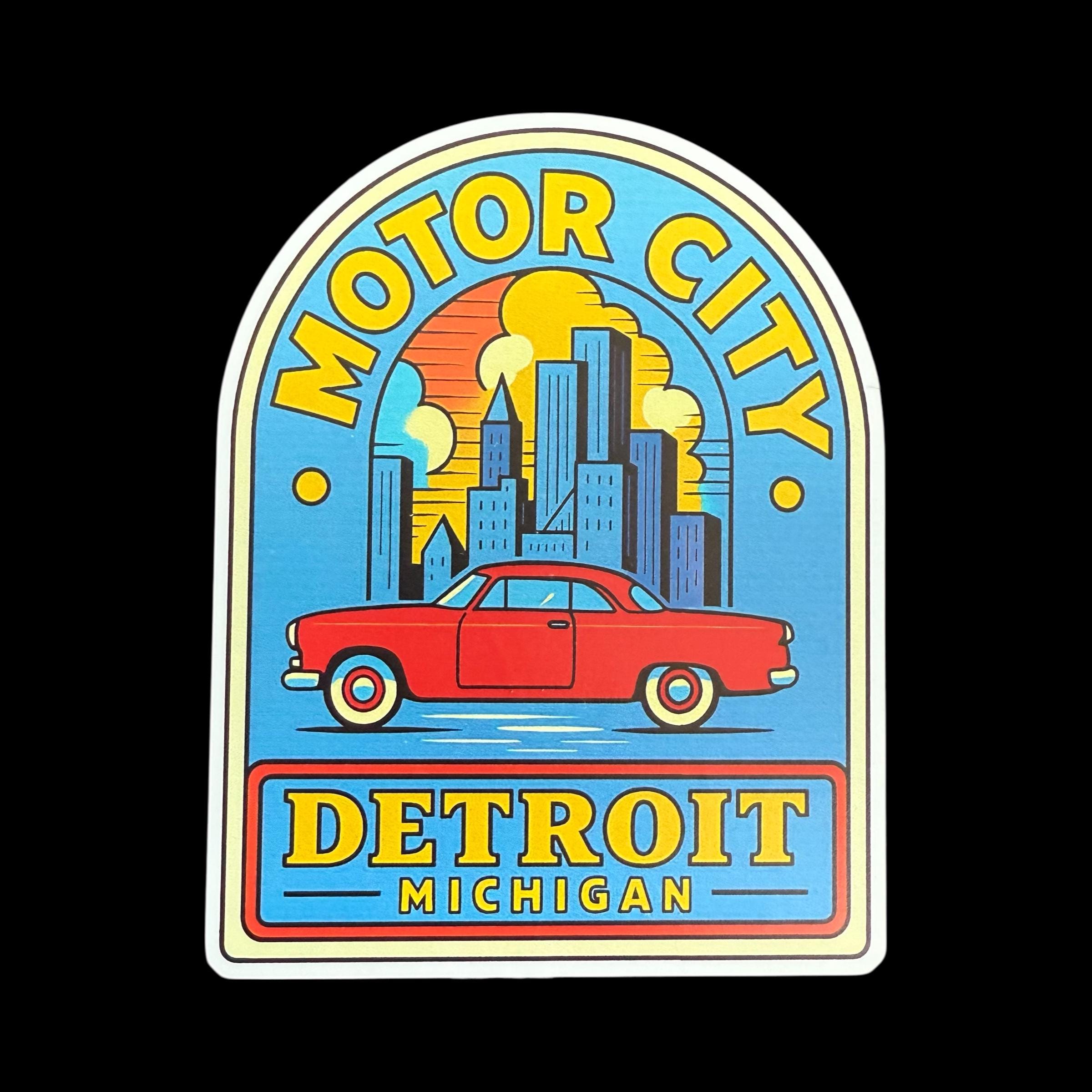 Detroit Michigan Sticker Vinyl Decal Vintage Style Car Souvenir MI - Etsy
