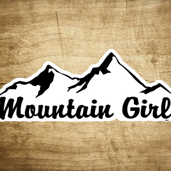 Mountain Girl Decal 3.75" Sticker Hiking Camping Skiing Ski Hike Camp Outdoors Park Forest Nature