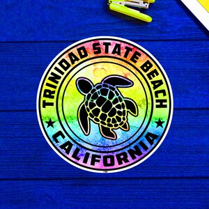 Trinidad State Beach California Sea Turtle CA Sticker 3&quot;