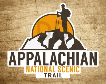 Sticker de randonnée Sentier panoramique national des Appalaches, 3,5 x 3 pouces