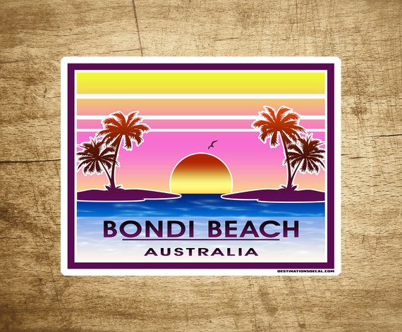 Bondi Beach Australia Decal Sticker 3.5 x 2.75 | Etsy