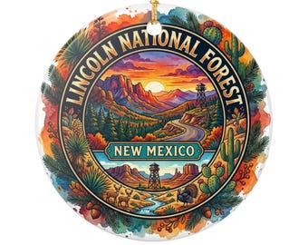 Lincoln National Forest Ornament | Ceramic New Mexico Vacation Souvenir NM
