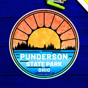 Punderson State Park Aufkleber 3 &quot;bis 5&quot; Aufkleber Ohio Vinyl für drinnen oder draußen
