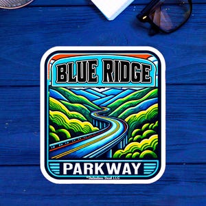 Blue Ridge Parkway 3.25&quot; Vinyl Decal Sticker North Carolina Virginia Mountains Park Laptop