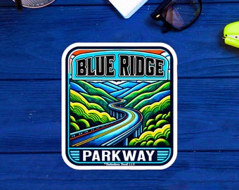 Blue Ridge Parkway 3.25" Vinyl Decal Sticker North Carolina Virginia Mountains Park Laptop