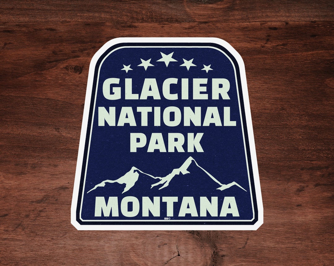 Glacier Decal Sticker National Park Lewis Range Montana 2.75" - Etsy