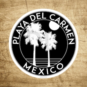 Pegatina de playa del Carmen, México, vacaciones en la playa, océano, buceo, 3.0 in
