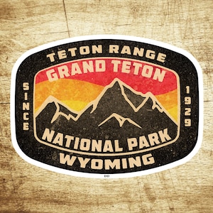 Grand Teton National Park Aufkleber Aufkleber Wyoming Tetons 9,5 x 7 cm