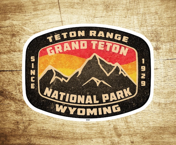Adesivo Decalcomania Grand Teton National Park – Prodotto Negli USA, Tema Parchi Nazionali