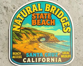 Natural Bridges State Beach klistermärke dekal 3,25" vinyl souvenir Kalifornien
