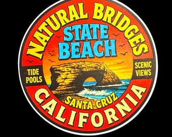 Natural Bridges State Beach klistermärke dekal 3,25" vinyl souvenir Kalifornien
