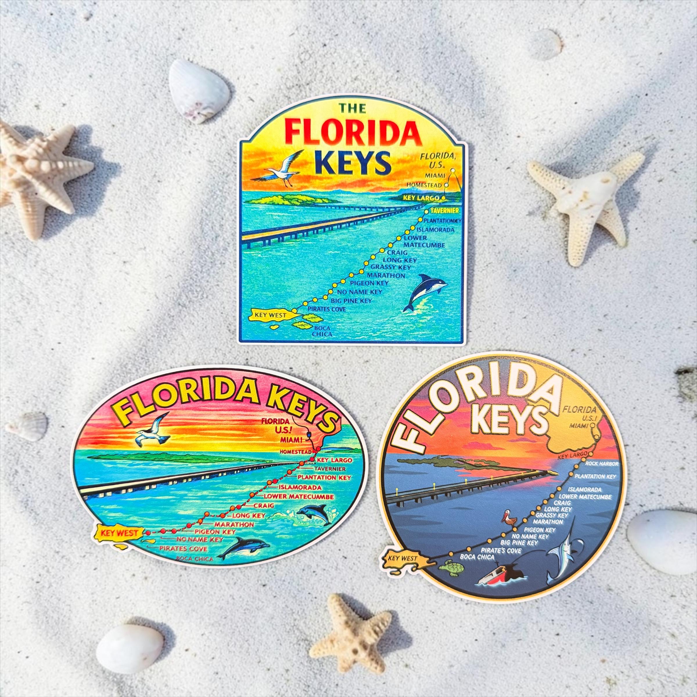 Ciws Sticker Florida Keys Sticker Decal Souvenir Vinyl Vintage Style Stickers - Etsy