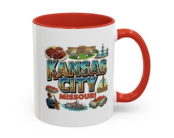 Kansas City Missouri Retro Souvenir Mugs | Vacation Coffee Mug Travel