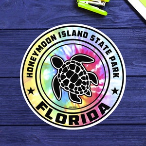 Honeymoon Island State Park Beach Florida Sticker Decal 3" Vinyl Sea Turtle