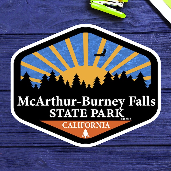 McArthur-Burney Falls Memorial State Park Decal Sticker Vinyl California 3.25" CA Laptop Bumper Car