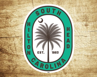 Hilton Head South Carolina Beach Sticker Decal 3.75" Island Car Laptop Bumper Truck