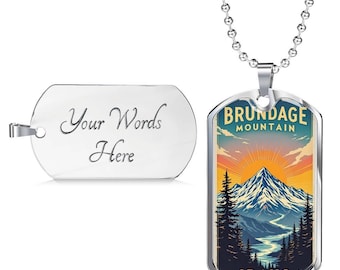 Dog Tag Necklace with Engraving