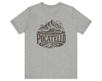 Pocatello Idaho Mountain Vintage Logo Tee | Idaho Outdoor Adventure