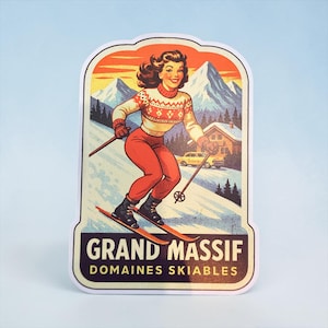 Grand Massif Domaines Skiables Vinyl Sticker Decal France