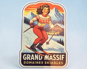 Grand Massif Domaines Skiables Vinyl Sticker Decal France