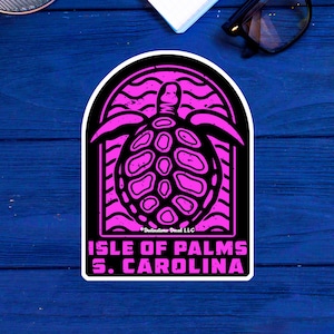 Isle Of Palms South Carolina Beach Sea Turtle Sticker 4"