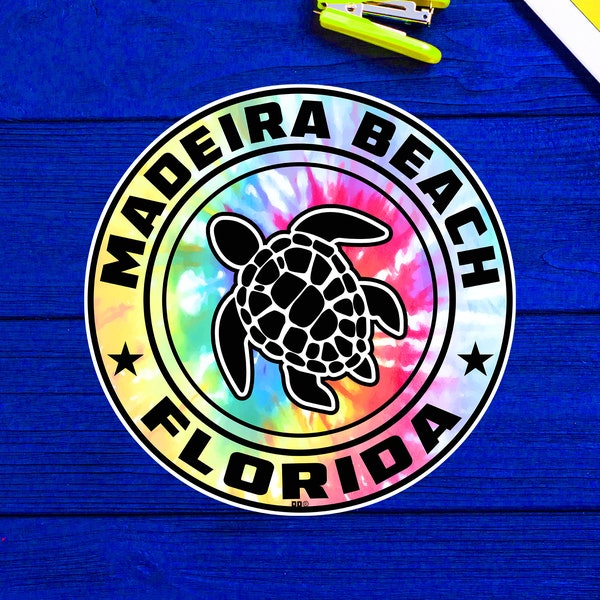 Madeira Beach Florida Beach Sticker Decal 3" Vinyl Sea Turtle