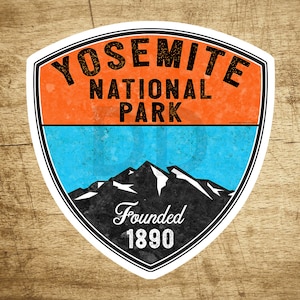 YOSEMITE NATIONAL PARK California Vinyl Sticker Bear Mountain Hiking Camping Climbing Decal 3&quot;