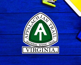 Appalachian Trail Virginia Hiking Sticker Calcomanía 3"