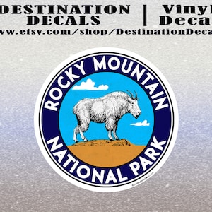 Rocky Mountain National Park Colorado Vinyl Sticker Decal Goat 3&quot;