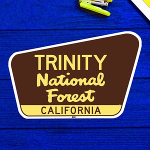 Trinity National Forest California Decal Sticker 3.75" x 2.5" Vinyl