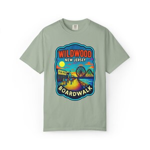 T-shirt Wildwood Boardwalk, T-shirt Summer Beach Vibes, T-shirt rétro unisexe, cadeau Jersey Shore, vêtements amusants pour les vacances image 5
