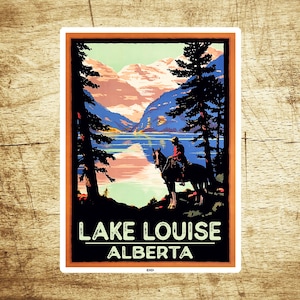 Lake Louise Alberta Kanada Aufkleber 9,5 x 7 cm Vinyl-Halterung