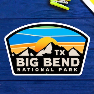 Big Bend National Park Texas Travel Sticker Decal 3.9&quot; Vinyl