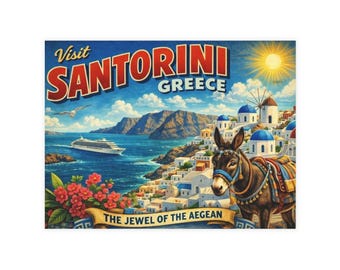 Visit Santorini Greece Souvenir Postcard Bundles (envelopes not included)