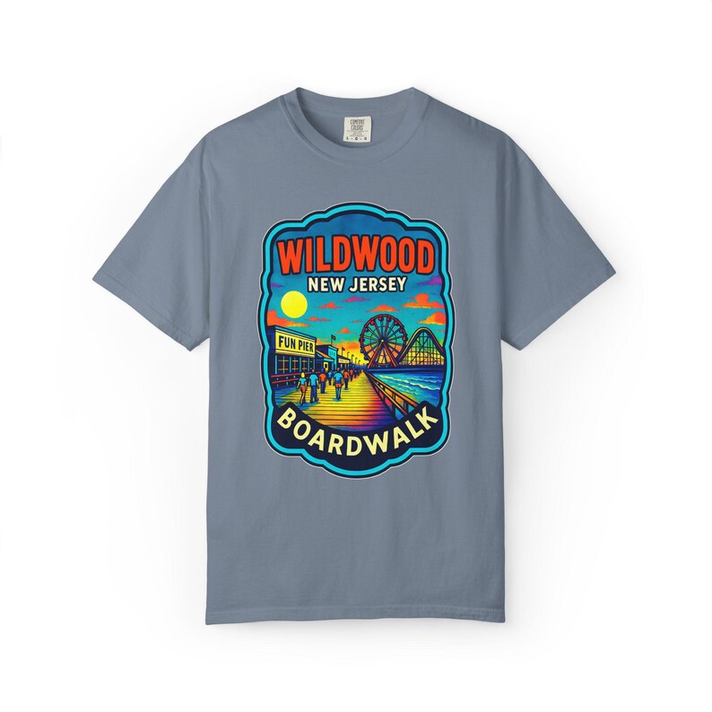 T-shirt Wildwood Boardwalk, T-shirt Summer Beach Vibes, T-shirt rétro unisexe, cadeau Jersey Shore, vêtements amusants pour les vacances image 9