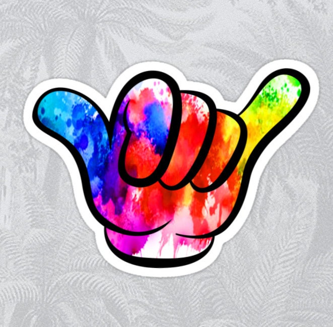 Hawaii Flag Shaka Sign Hang Loose Sticker Decal Vinyl - 2 - Foto 4