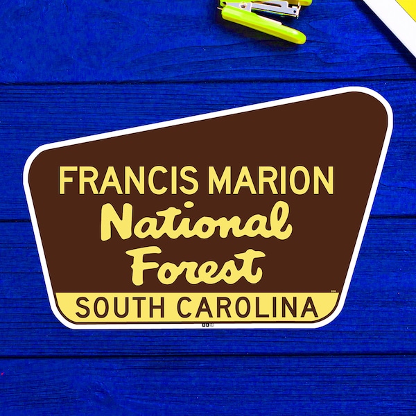 Francis Marion National Forest Decal Sticker 3.75" x 2.5" South Carolina Park Vinyl