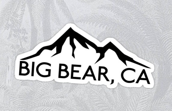 California Bear Snow Skier Skiing sticker decal 