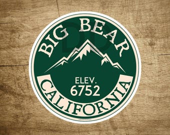 Skiing Big Bear California 3" Sticker Decal Ski Skier Lake Vinyl Decals Stickers