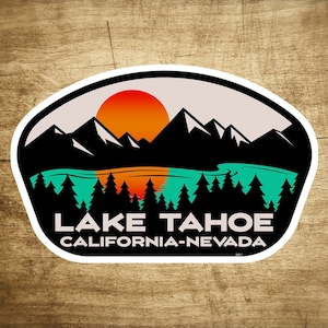 Lake Tahoe California Nevada Decal Sticker 3.75" X 2.5" Skiing Lakes Boating