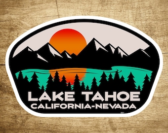 Lake Tahoe California Nevada Decal Sticker 3.75" X 2.5" Skiing Lakes Boating