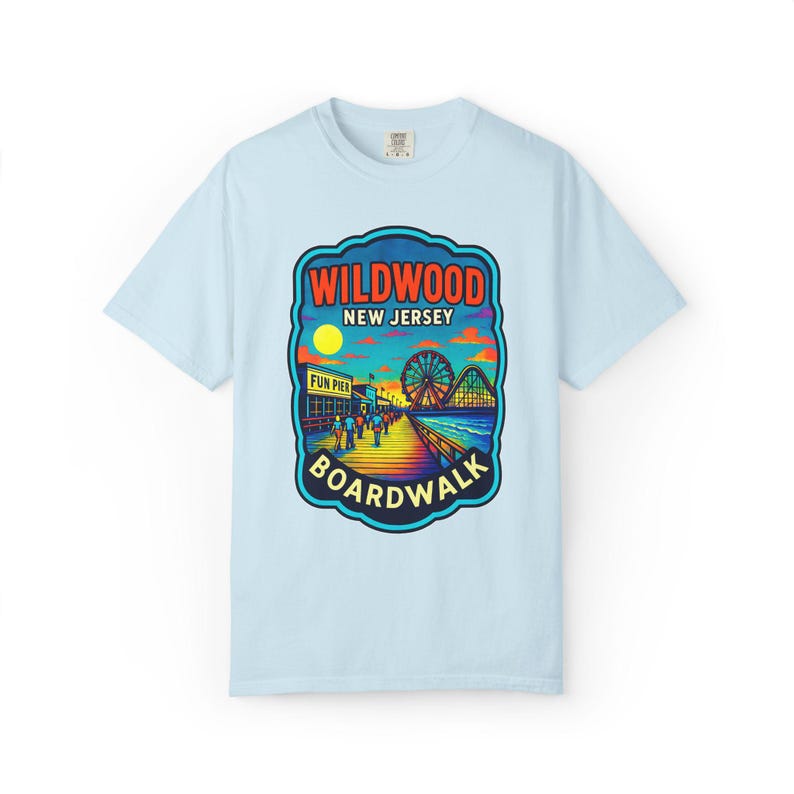 T-shirt Wildwood Boardwalk, T-shirt Summer Beach Vibes, T-shirt rétro unisexe, cadeau Jersey Shore, vêtements amusants pour les vacances image 7